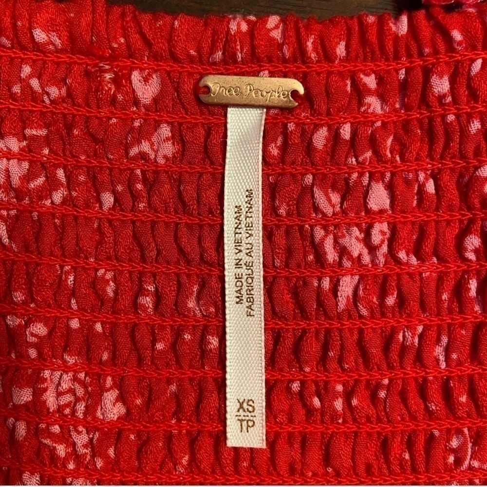 Free People Tess Dress Red and Pink women’s size XS - Picture 10 of 12